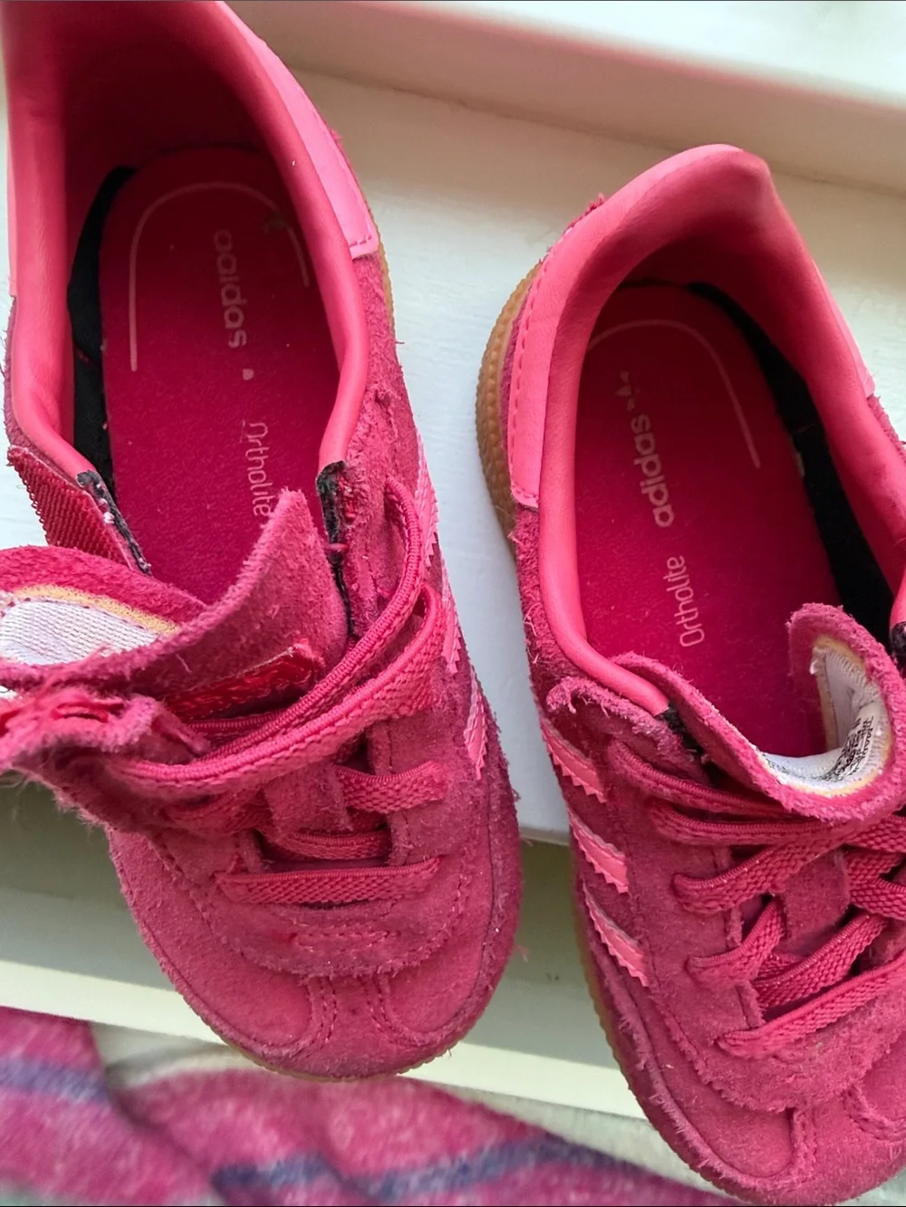 adidas Burgundy and Pink Suede Spezial Sneakers US 10k